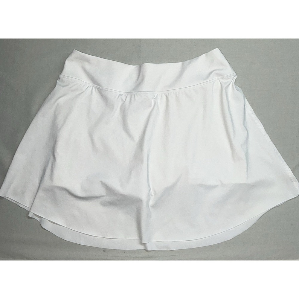 ATHLETA Ace Advantage Tennis Skort 15.5" Womens L White High Rise Athletic